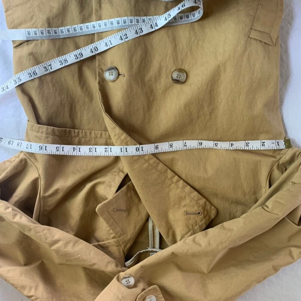 Madewell Signature Trench Coat Small Tan Belted Double Breasted Classic Jacket - Picture 5 of 8
